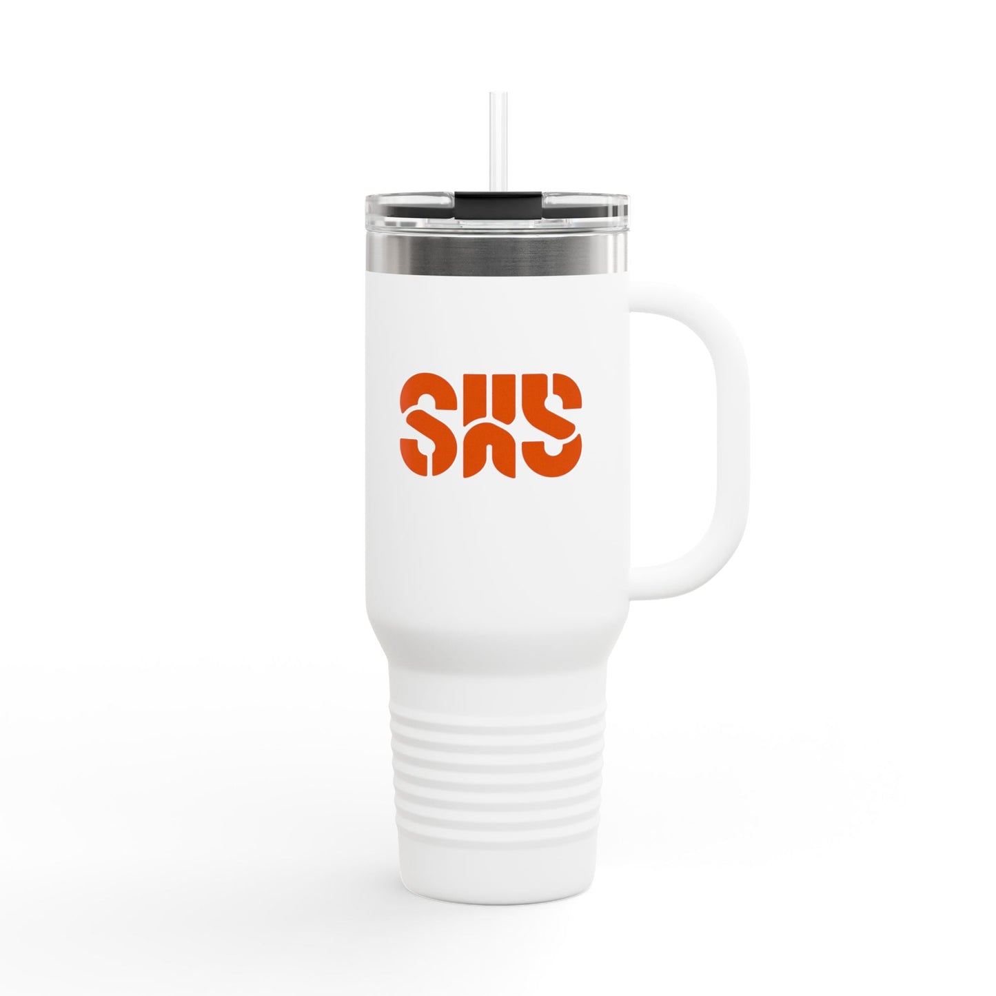 40oz Insulated Travel Mug with Bold Orange SHS Logo — Large Stainless Steel Tumbler, Leak - Resistant Lid, Straw — Travel Coffee Cup for [...] - kaon_place