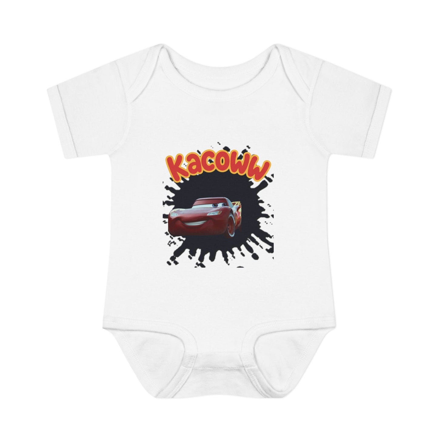 Cars 'Ka - coww!' Infant Bodysuit – Cartoon Race Car Baby Onesie - kaon_place