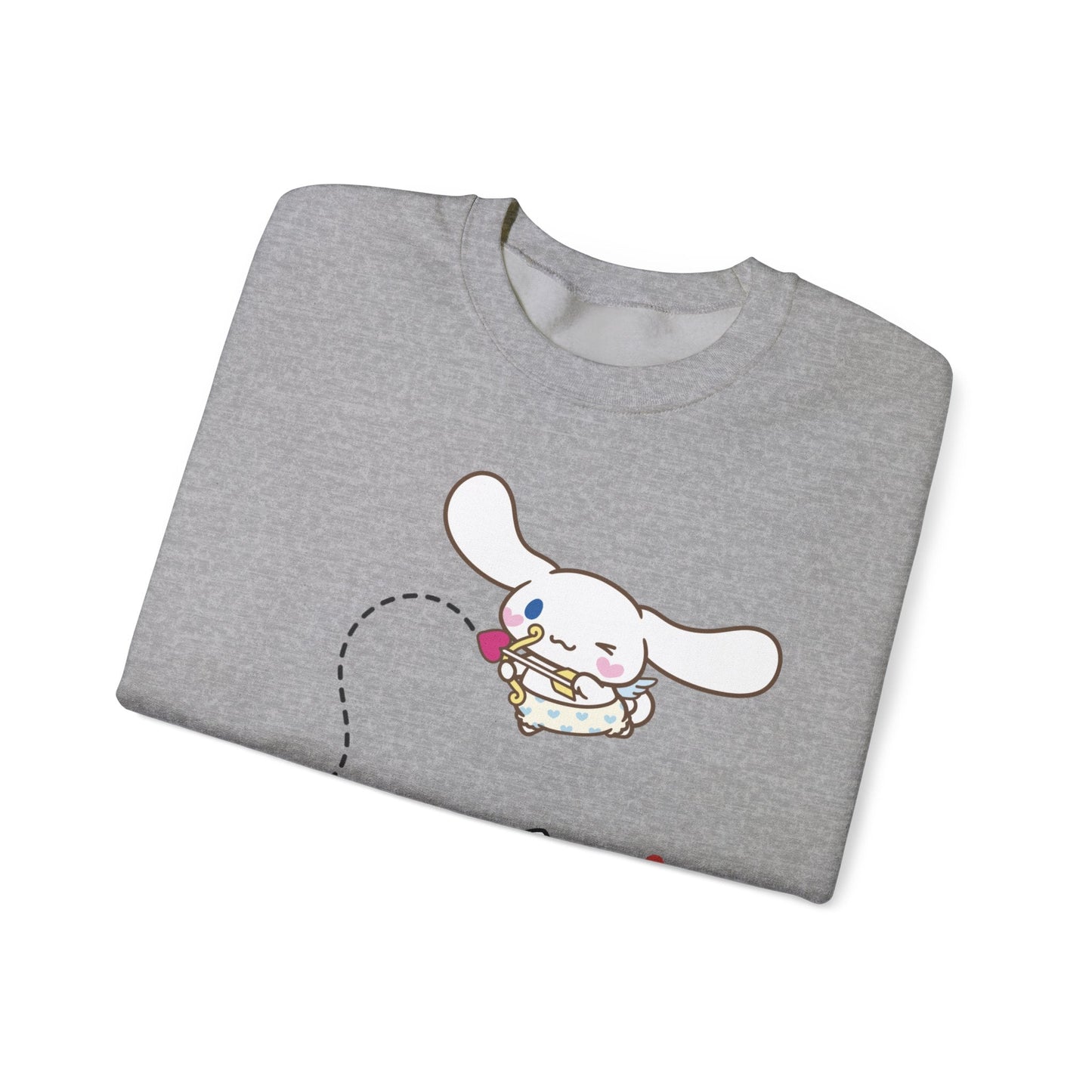 Cute Cinnamoroll & Kitty Graphic Sweatshirt — Kawaii Heart Cat Crewneck - kaon_place