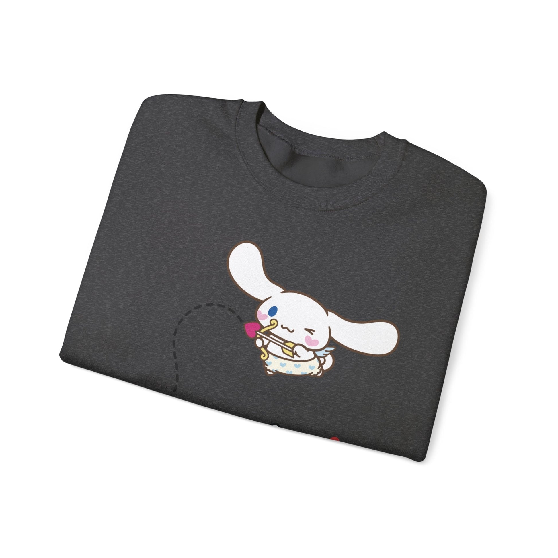 Cute Cinnamoroll & Kitty Graphic Sweatshirt — Kawaii Heart Cat Crewneck - kaon_place