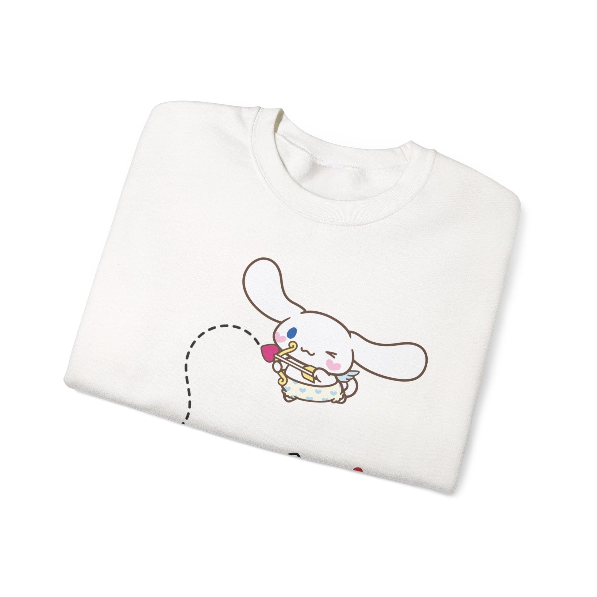 Cute Cinnamoroll & Kitty Graphic Sweatshirt — Kawaii Heart Cat Crewneck - kaon_place