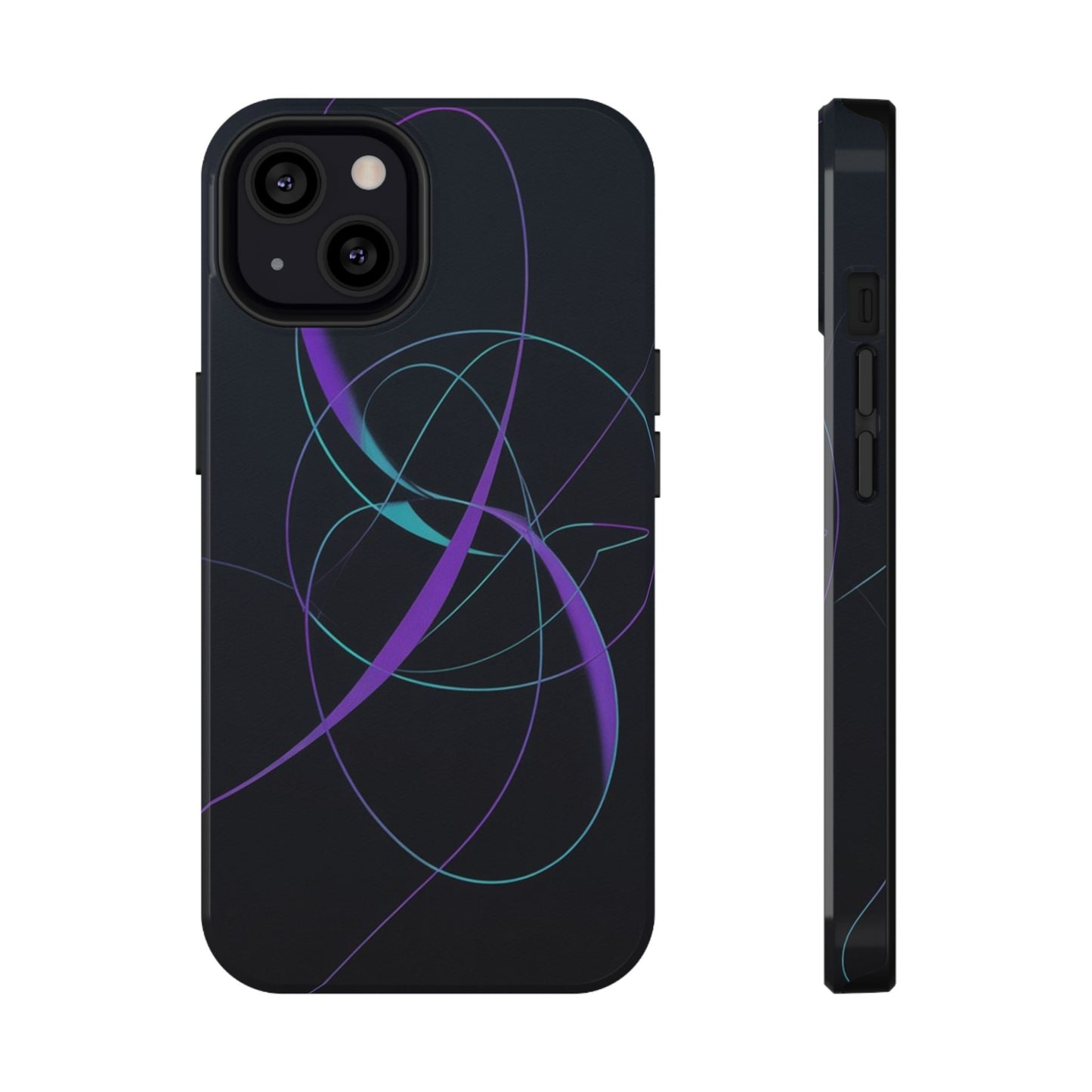 Impact-Resistant Phone Case — Abstract Neon Orbital Design - #kaon_place#