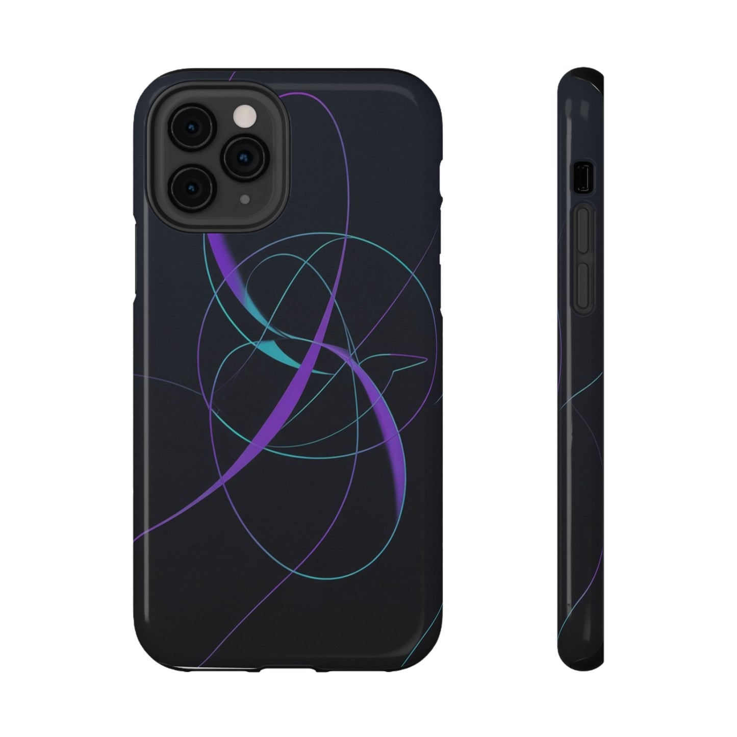 Impact-Resistant Phone Case — Abstract Neon Orbital Design - #kaon_place#