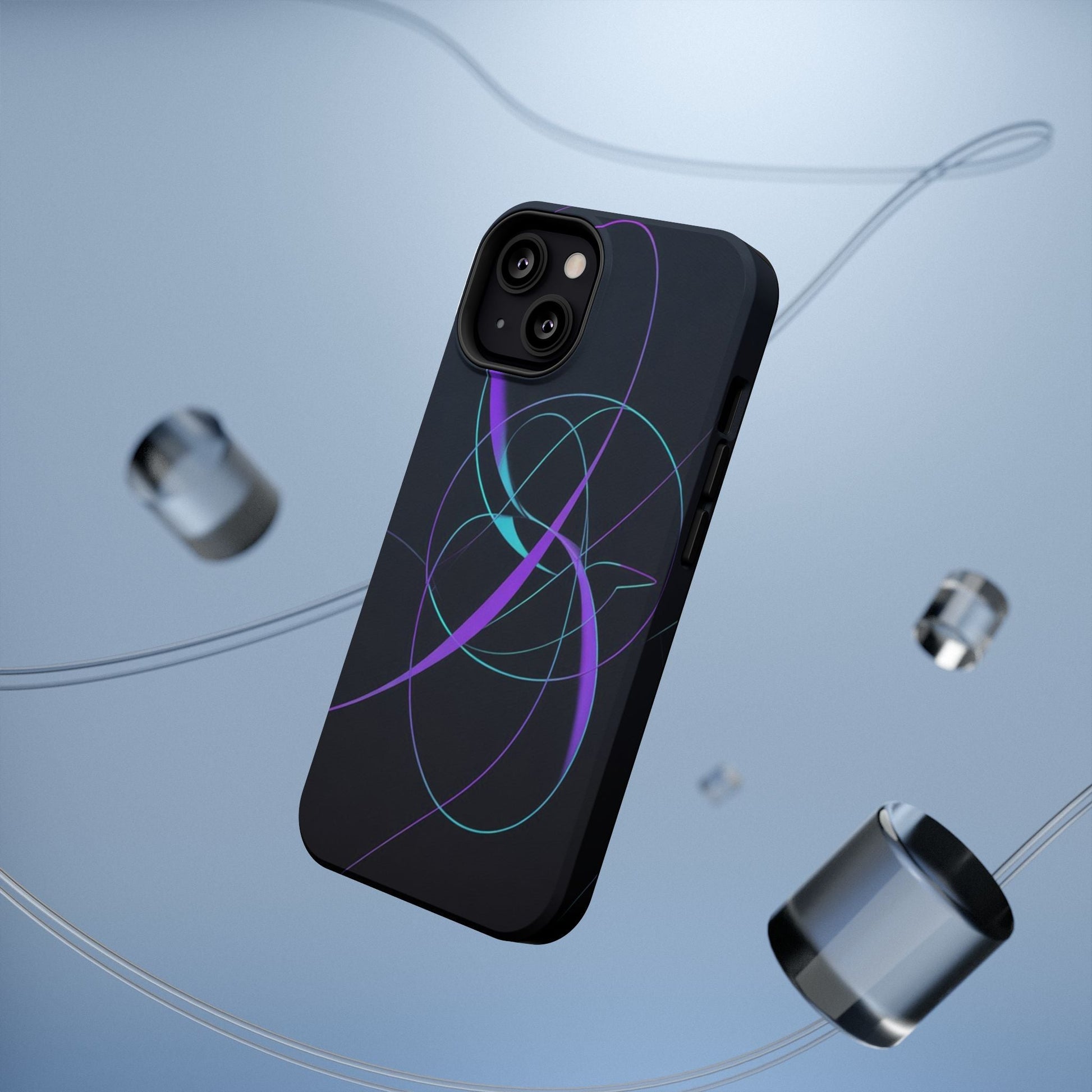 Impact-Resistant Phone Case — Abstract Neon Orbital Design - #kaon_place#