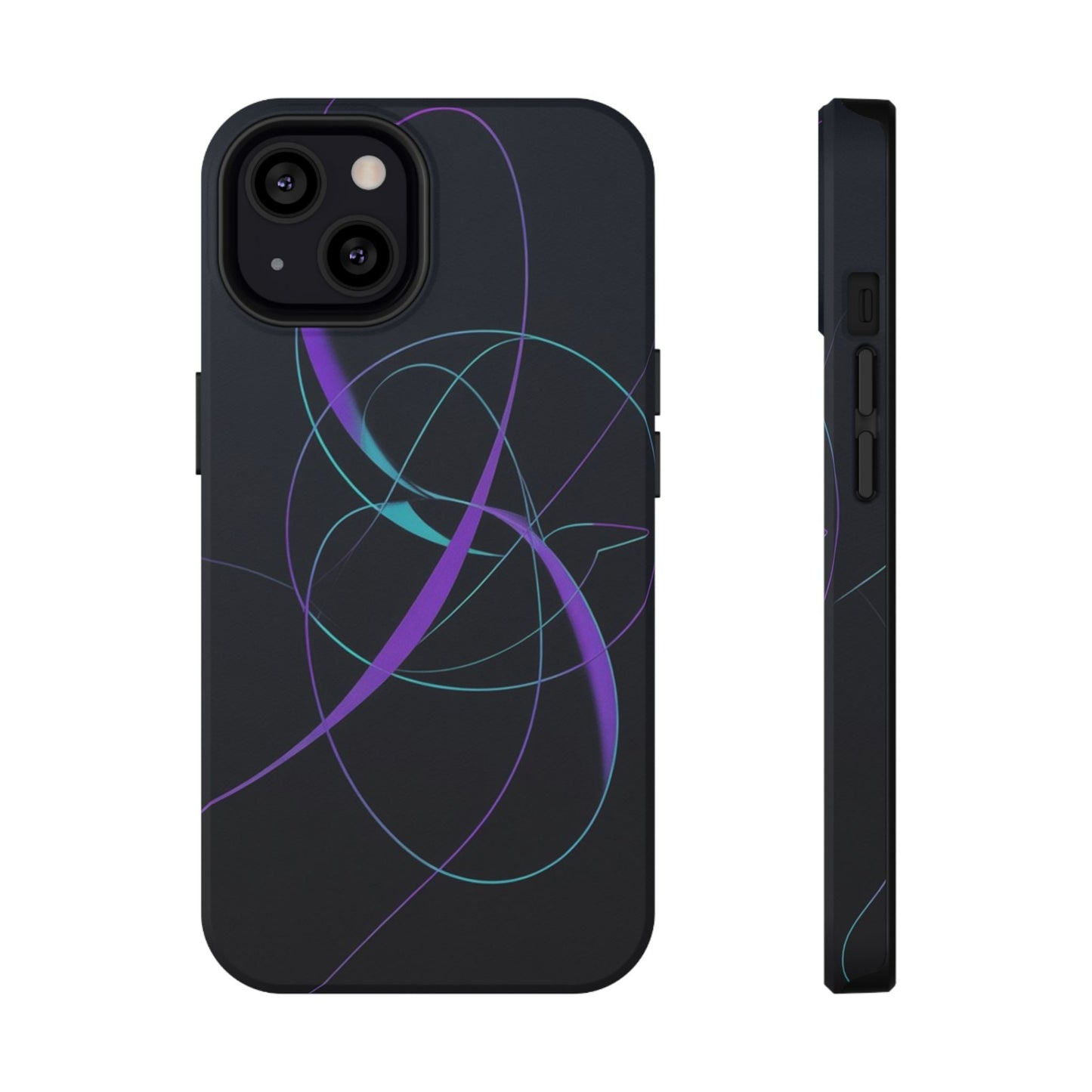 Impact-Resistant Phone Case — Abstract Neon Orbital Design - #kaon_place#