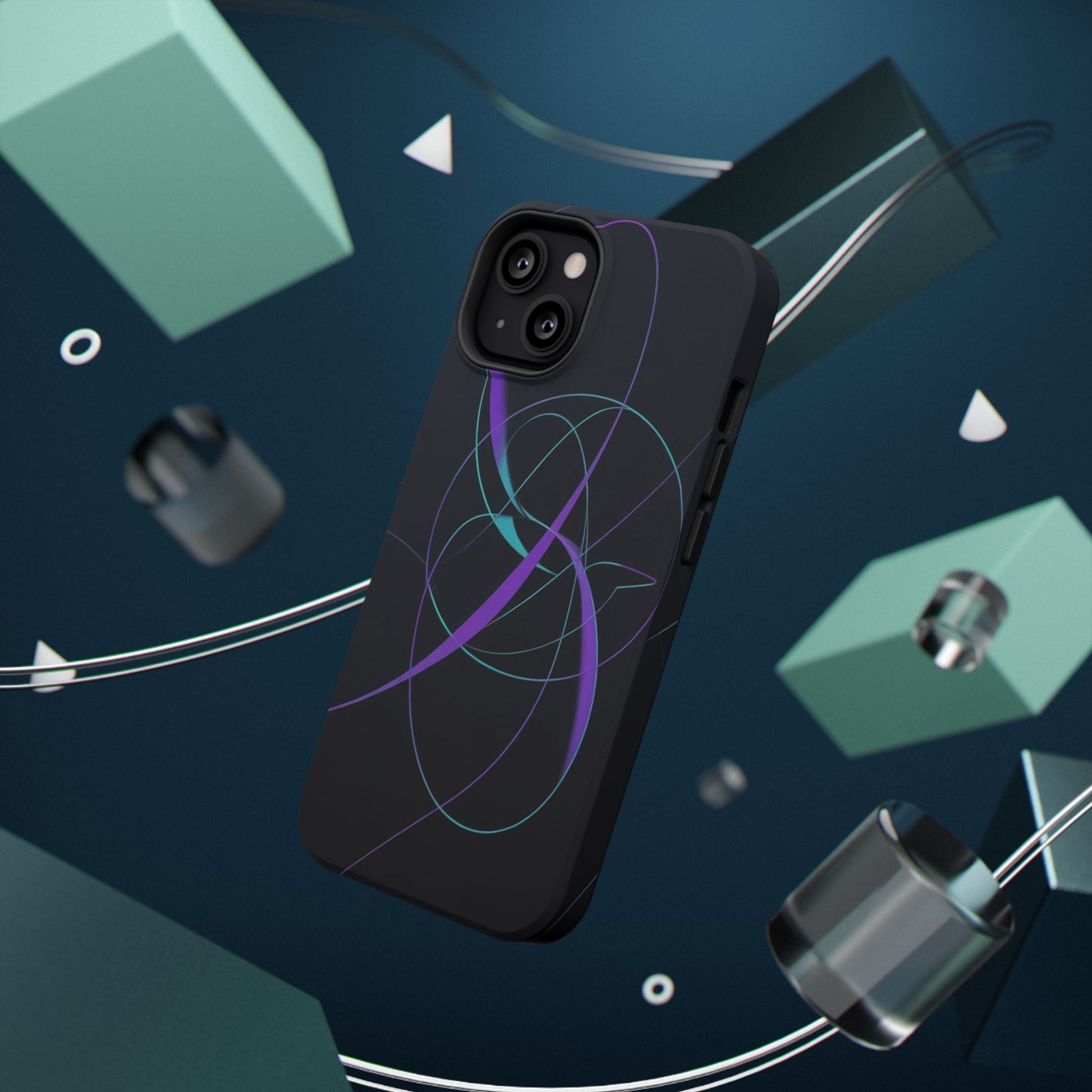 Impact-Resistant Phone Case — Abstract Neon Orbital Design - #kaon_place#