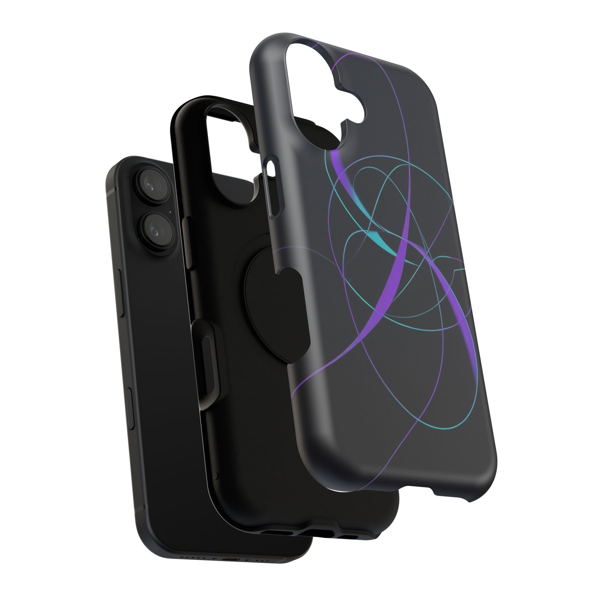 Impact-Resistant Phone Case — Abstract Neon Orbital Design - #kaon_place#