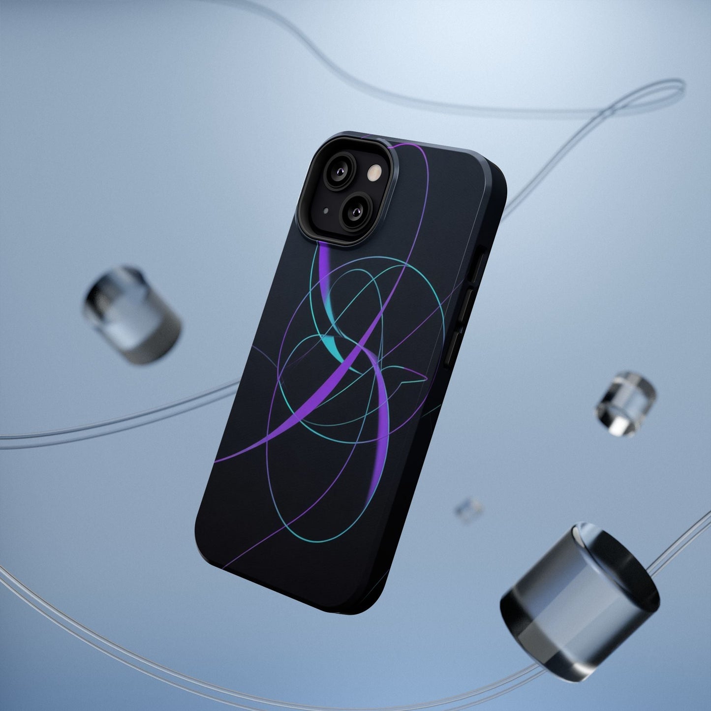 Impact-Resistant Phone Case — Abstract Neon Orbital Design - #kaon_place#