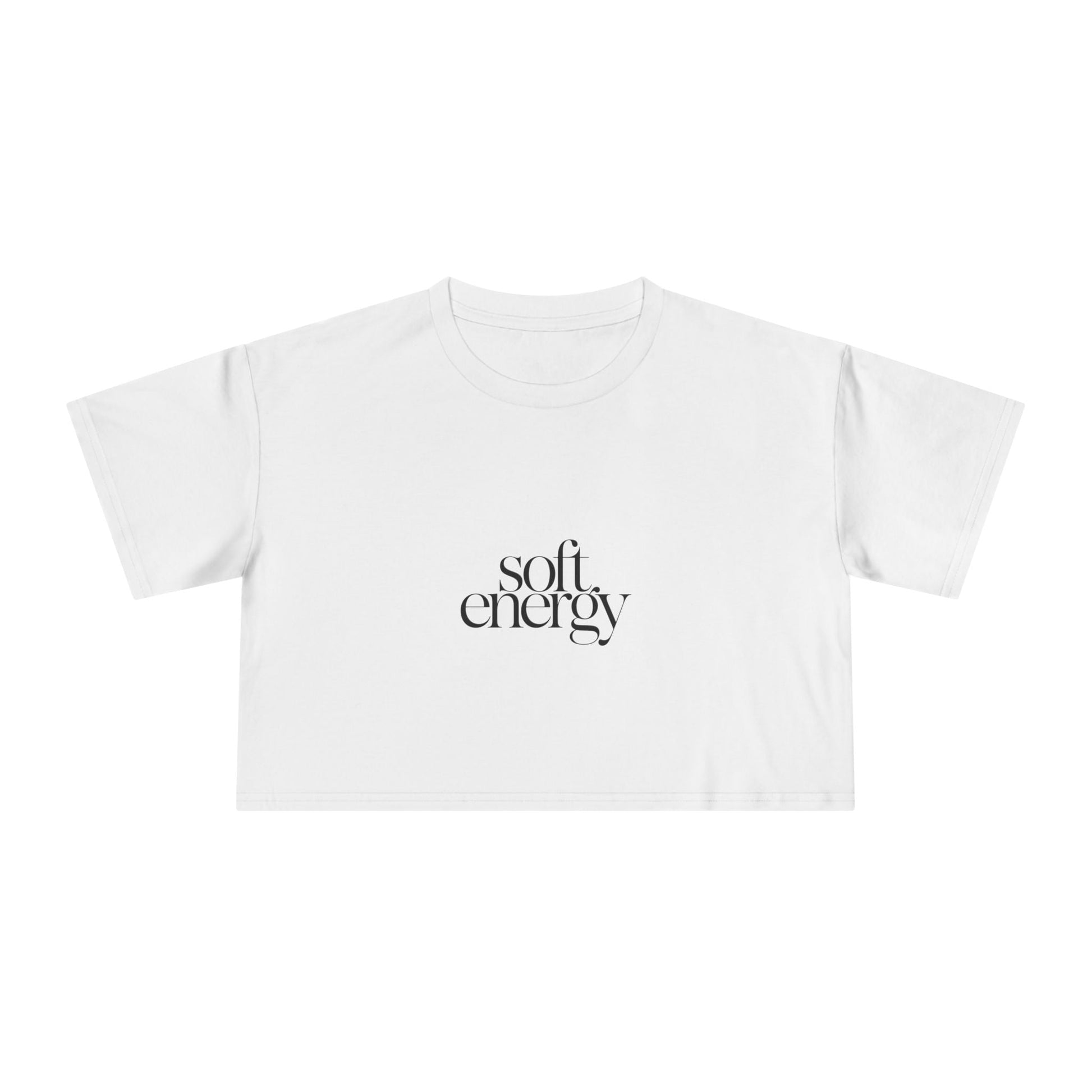 Soft Energy Crop Tee – Minimalist Women's Graphic Top - kaon_place